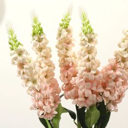 Decorative Flowers 10pc Articial Hyacinth Silk Flower Delphinium Violet Home Wedding Hall Background Party Table Decoration Arrangement