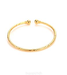 2022 Brand New Can Open Fashion Dubai Bangle Jewellery Solid Fine Yellow Gold Gf Bracelet for Women Africa Arab Items Select A7607639