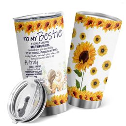 Tumblers 1pc 20oz To My Ie Tumbler If I Could Give You Sister Stainless Steel With Lid Sunflower Coffee Mug