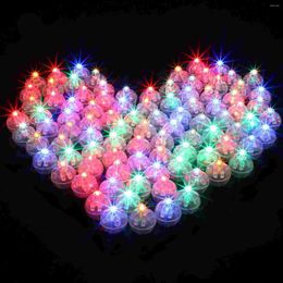 Table Lamps 100 Pcs Shine LED Small Ball Light Balloons Decorative Lamp Plastic Mini Lights For Crafts