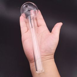 200mm Lenght Large Bubbler Pyrex Glass Pipes Straight Glass Oil Burners Pipes High Quality Glass Tube Oil Nail Pipe Smoking Cigarette Cigar Tobacco Spoon Pipes