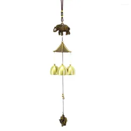 Decorative Figurines Vintage Elephant Metal Wind Chimes Antirust Bell Hanging Window Balcony Decor