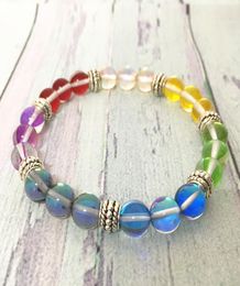 MG0619 New Arrival 7 Chakra Bracelet Mermaid Crystal Bead Energy Womens Bracelet Luck Powerful Stone Jewelry Whole9004926