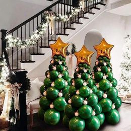 Party Decoration 1 Set Christmas Balloon Garland Arch Kit DIY Green Tree Balloons Scene Layout Home Decorations