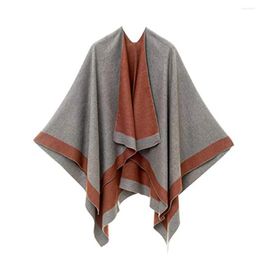 Scarves Classic Cape Scarf Autumn Winter Solid Color Imitation Cashmere Men Women Shawl Outerwear Wraps Clothing Accessories