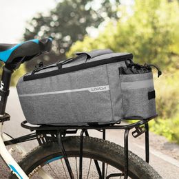 Insulated Trunk Cooler Bag Cycling Bicycle Rear Rack Storage Luggage Reflective MTB Bike Pannier Shoulder 240416