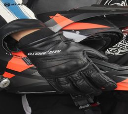 Mrmoto winter men039s waterproof fall proof Leather motorcycle Riding gloves rider039s extra thick1868980