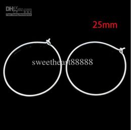 mic 1000pcs silver plated wine glass charms wire hoops 25mm jewelry diy jewelry findings components 7694219