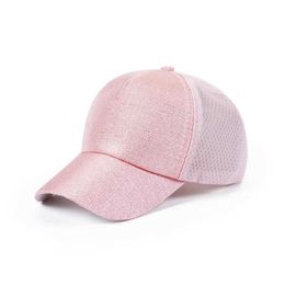 Caps Hats Shiny Children Baseball Cap Summer Mesh Breathable Kids Sun Hat Snapback Outdoor Casual Baby Girls Sunshade Cap