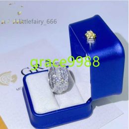 Popular Pass Diamond Tester Mens Ring 925 Silver White Gold Moisanite Eternal Iced Hip Hop Ring