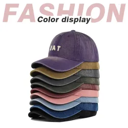 Ball Caps 2024 Retro Cowboy Baseball Cap Letter Embroidery Jeans Hat Sanpback Hip Hop Men Women Solid Denim Four Seasons Kpop Bone