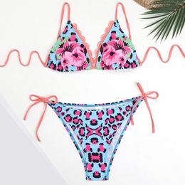 Women's Swimwear Women Swimsuit Shorts Set Bikini For Europe And America Sexy Two Piece Bra Cups