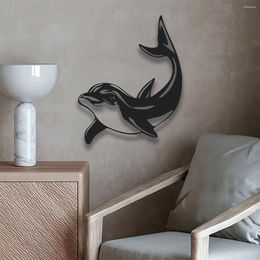 Decorative Figurines Ocean Whale Pattern Wall Art Metal Sign Beautiful Decoration Suitable For Home Living Room Office