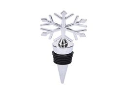 1Pc Christmas Snowflake Wine Bottle Stopper Zinc Alloy Wine Cork Wedding Favours For Barware Tools Kitchen Bar Tool Accessories D198367214