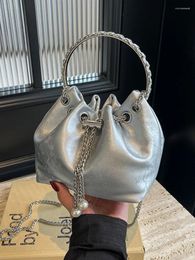 Shoulder Bags Fashion Chain Mini Bag Women's 2024 Portable Tote Bucket Luxury Handbag Brand Designer Clutch Shopping
