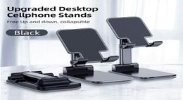 Folding Desk Phone Stand Holder For iPhone iPad Universal Portable Foldable Extend Metal Desktop Tablet Table Stand 2pcs8746175