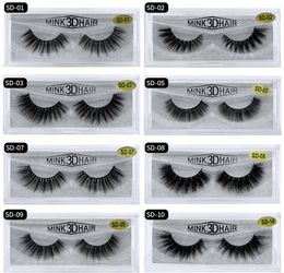 20 Style 8D 15MM mink eyelashes packaging Strip False Eyelash custom logo Soft Natural Thick7649578