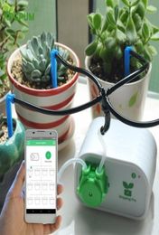 Cell Phone Control Intelligent Garden Automatic Watering Controller Indoor Plants Drip Irrigation Device Water Pump Timer System C5490160