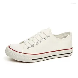 Casual Shoes Spring Korean Version Of Canvas 2024 Women's Lace-up Low Top Large Size 44