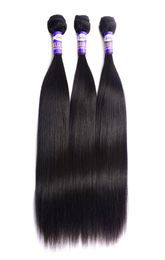 Brazilian Virgin Human Hair Extensions Straight 3 pcslot 9A Unprocessed Brazilian Straight Human Hair Bundles Natural Color4697234