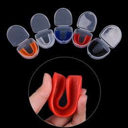 Sport Mouth Guard Teeth Protector Adults Mouthguard Tooth Brace Protection Basketball Rugby Boxing Karate With Plastic Case Box 240428