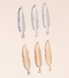 100pcs 728mm Fashion Alloy Feather Charms Pendant For Necklaces Earrings Making Accessories Leaf Charms Diy Jewelry Making9862879