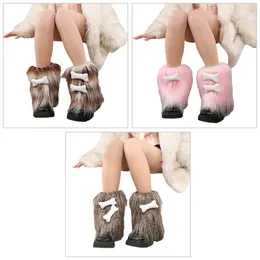 Women Socks Japanese Boot Cover 3D Bone Anime Furry Leg Warmer Winter Sock