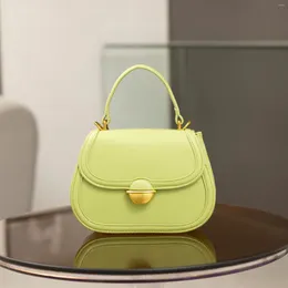 Shoulder Bags Niche Designer Luxury Retro Elegant Temperament Exquisite And Versatile Candy Colour Soft Leather Handbag
