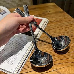 Coffee Scoops 1Pcs Stainless Steel Spoon Thicken Long Handle Soup Spoons For Pot Colander Home Kitchen Tableware Cooking Utensils