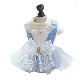 Dog Apparel Pet Dress With No Sense Of Restraint Charming Princess Dresses Easy-to-wear Simulated Pearl Decor For Dogs Cats Furry