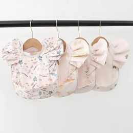 Baby Boy Girls Burp Cloths Lace Bibs Soft Cotton Adjustable Bib born Stuff Toddler Kids Feeding Saliva Towel 240429