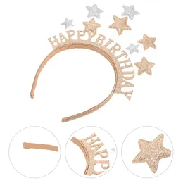 Bandanas Birthday Letter Headband Party Headbands Festival Happy Tiara Headdress Decoration Decorative Decorate For Adults Headpiece