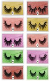 3D False Eyelashes 30405070100pair 3D Mink Lashes Natural Mink Eyelashes Colorful Card Makeup False In Bulk in a Pack3754989