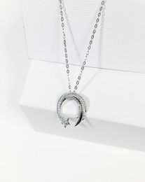 Solid 925 Sterling Silver Meteor Garden Moon Star Pendant Necklace 285grams J1907111131582