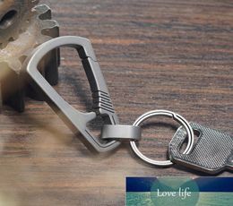 1Real Car Chain Men EDC Ultra Lightweight Titanium Keychain Hanging Buckle Key Rings Quickdraw Tool Creative KeyRing Factory 9396964