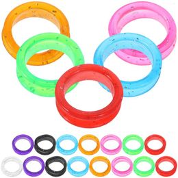 Dog Apparel 20 Pcs Ring Scissors Silicone Circle Insert Rings For Pet Finger Protector Vintage Handheld Cover