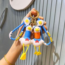 Creative Telescopic Sailor Duck Keychain Small Doll Backpack Keychain Gift Car Doll Pendant
