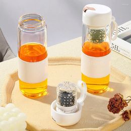 Water Bottles Magnetic Teacup With Tea Infuser Glass Heat-Resistant BPA Free Pressing Coffee Cups For Adults Office