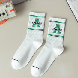 Women Socks Jacquard Pattern Tube Ribbed Home Badminton Long Short Boho Outdoor Sleep Japanese Friends Cotton Soft High Quality