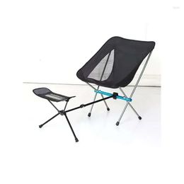 Chair Folding Outdoor Furniture 2024 Camp Footstool Portable Recliner Lazy Foot Drag Extension Leg Stool Moon Kit Bracket