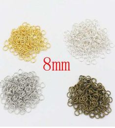 400pcs Antique BronzeGold Silver Jump Rings Split Rings Jewellery Findings Jewellery DIY 8mm 0101052696449