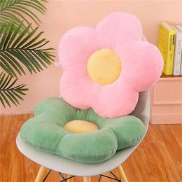 Pillow Stuffed Five Petal Flower Girly Room Decor Sunflower Bay Window Pink Setting For Kids Bedroom Seat