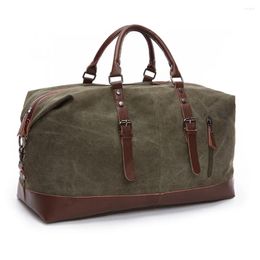 Duffel Bags Original Canvas Leather Men Travel Carry On Luggage Tote Large Weekend Bag Overnight