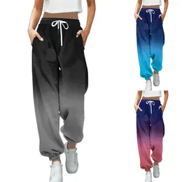 Women's Pants Women Jogging Sweatpants Gradient Colour Streetwear Baggy Sports Female High Waist Casual Trousers Pantalones