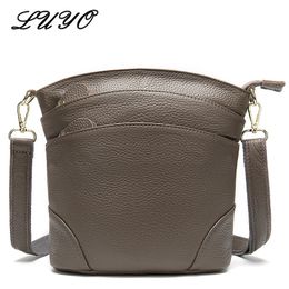 Real Natural Cow Genuine Leather Messenger Bag Famous Brand Female Small Crossbody Shoulder Bags For Women Bolsa Feminina S 240419