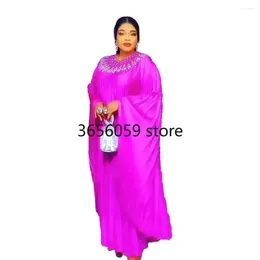 Ethnic Clothing 2024 Plus Size African Dresses For Women Summer Fashion Africa Long Sleeve Pleated Maxi Dress Gowns Kaftan