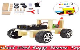 Wood Wind Buggy Experiment Science Toys DIY Assembling Educational Toys for Children Improve Brain Ability Gifts4857474