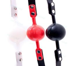 Solid Silicone Leather Strap Oral Harness Big Ball Mouth Gag Lock Restraint New R562920242