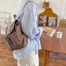 Backpack Chikage Vintage Drawstring Fashion Large Capacity Casual Women's Nylon Multi-function Leisure