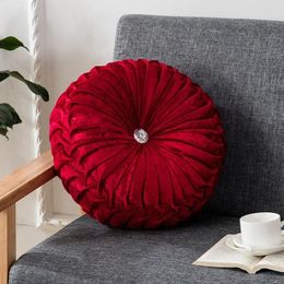 Pillow 7 Pastoral Style Pumpkin Round Seat /Back Or As Sofa Velvet Fabric 35x35cm 9 Colours